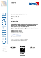 Laatusertifikaatti ISO 9001:2015